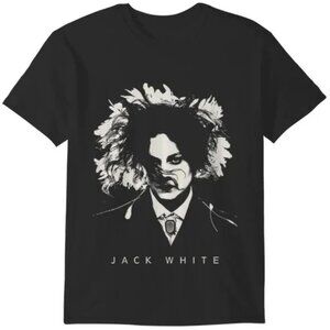 Jack White Jack White Portrait Graphic T-Shirt – Alternative Rock Vintage Style